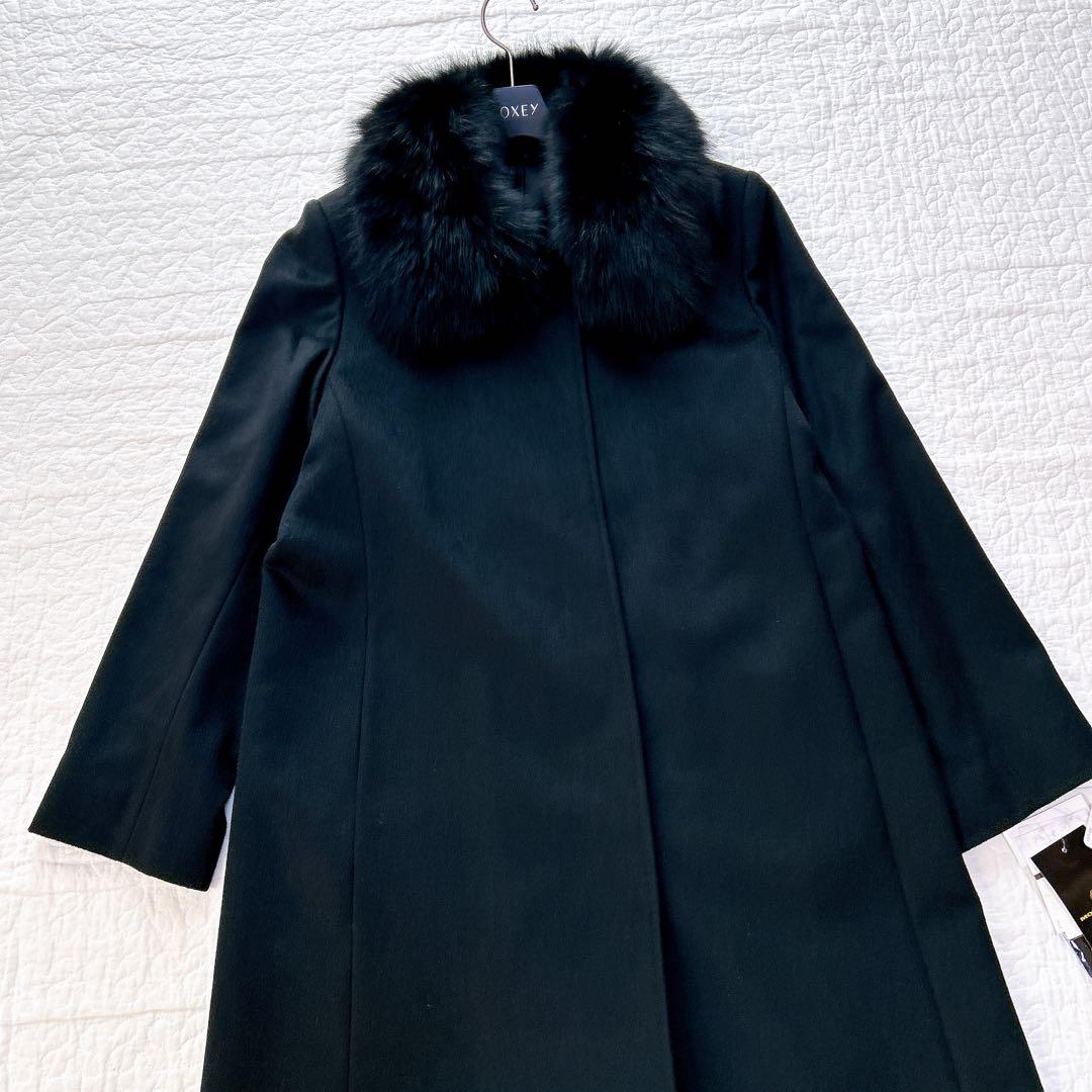 新品✨ MONTLILAS 大きいサイズ カシミヤ フォックス ロングコート