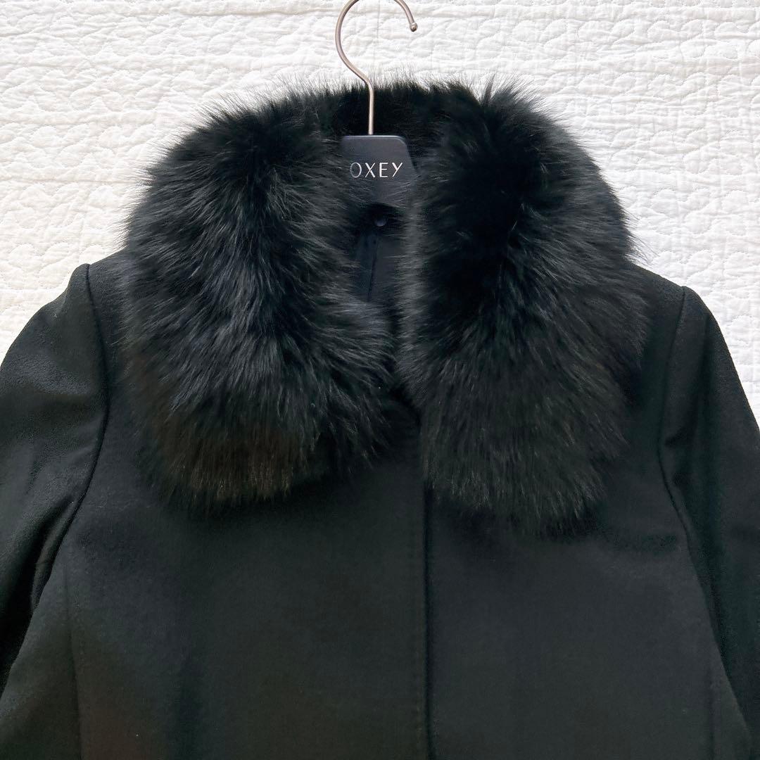 新品✨ MONTLILAS 大きいサイズ カシミヤ フォックス ロングコート