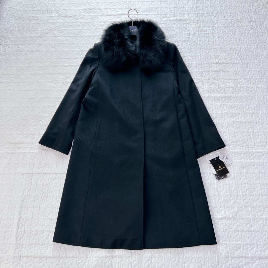 新品✨ MONTLILAS 大きいサイズ カシミヤ フォックス ロングコート