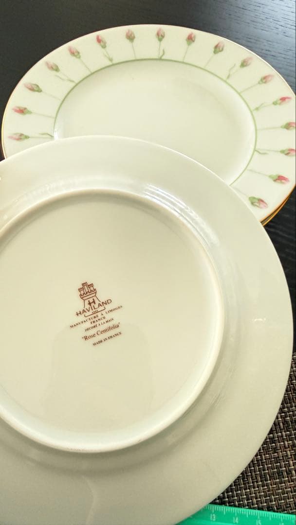 Haviland ローズセンティフォリア　19センチ　2枚セット