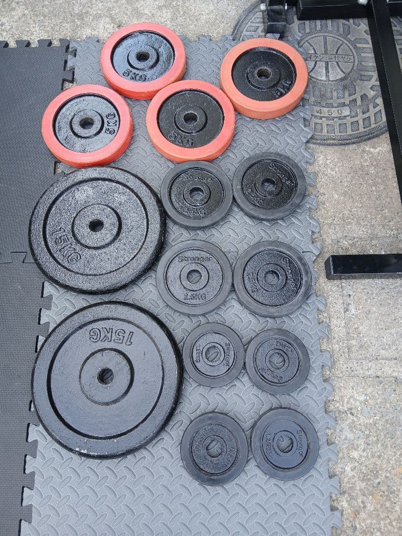 FIGHTING ベンチプレートセット 計65Kg 引き取限定