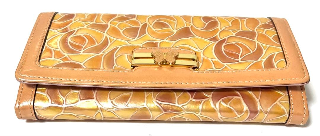 【新品未使用】ANNA SUI 財布 ドルチェ ステンド ピンク がま口 薔薇