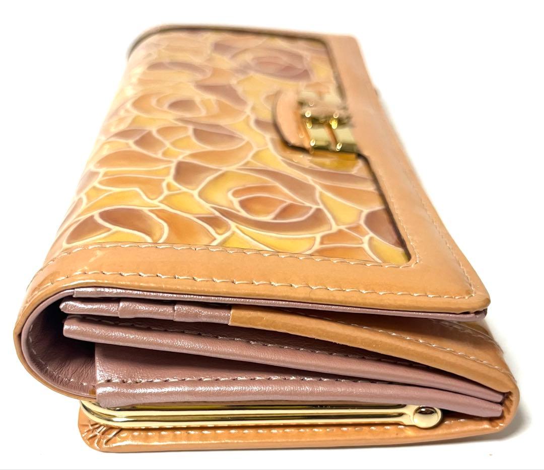 【新品未使用】ANNA SUI 財布 ドルチェ ステンド ピンク がま口 薔薇