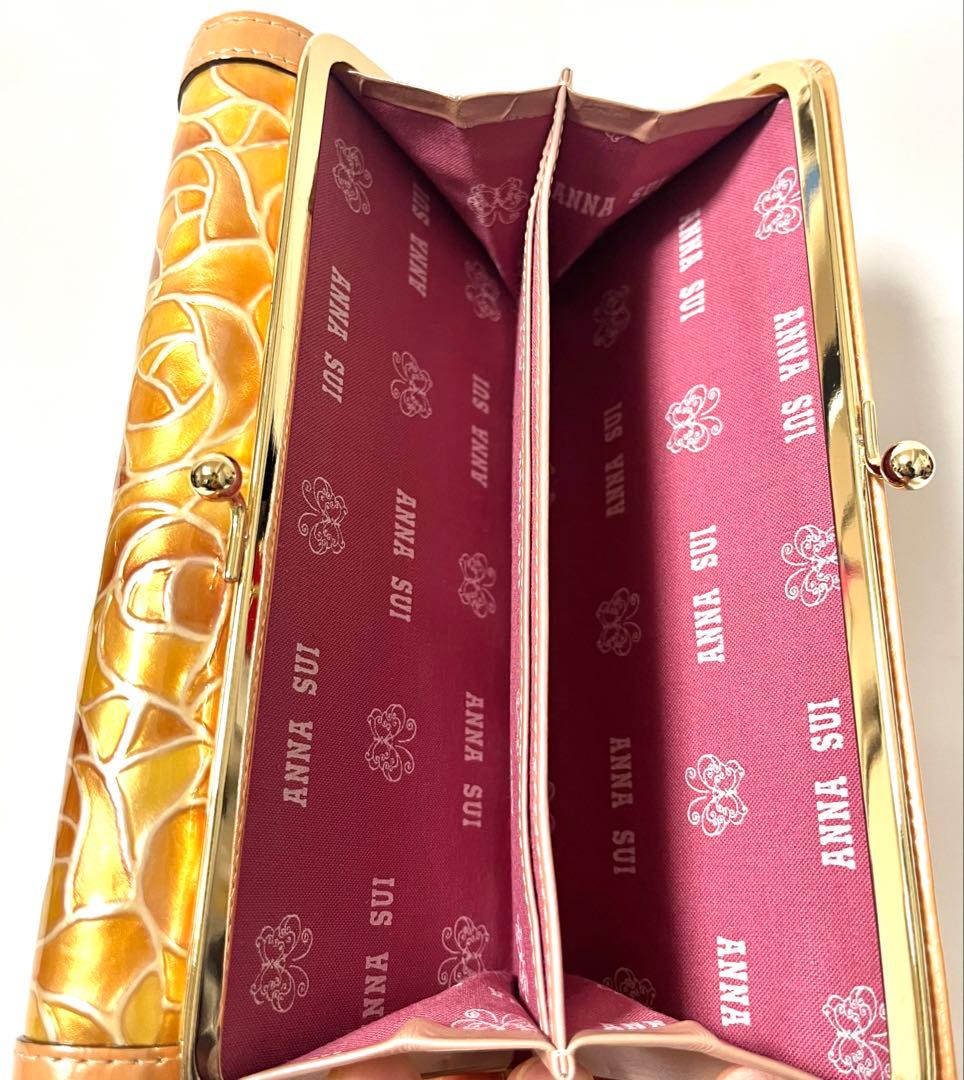【新品未使用】ANNA SUI 財布 ドルチェ ステンド ピンク がま口 薔薇