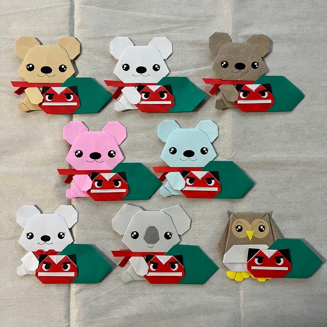ハンドメイド 折り紙/くまちゃん達のお正月