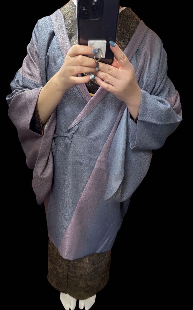 お値下げ軽やかさを兼ね備えた洗える 美しいグラデーションの道中着コート