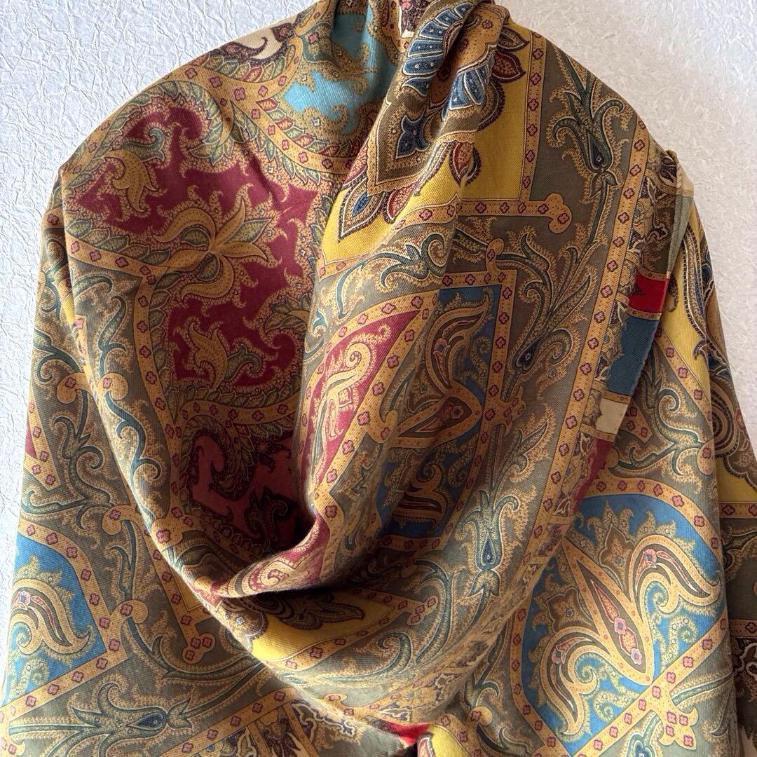 ETRO ペイズリー柄大判ストール/ショール　美品　イタリア製
