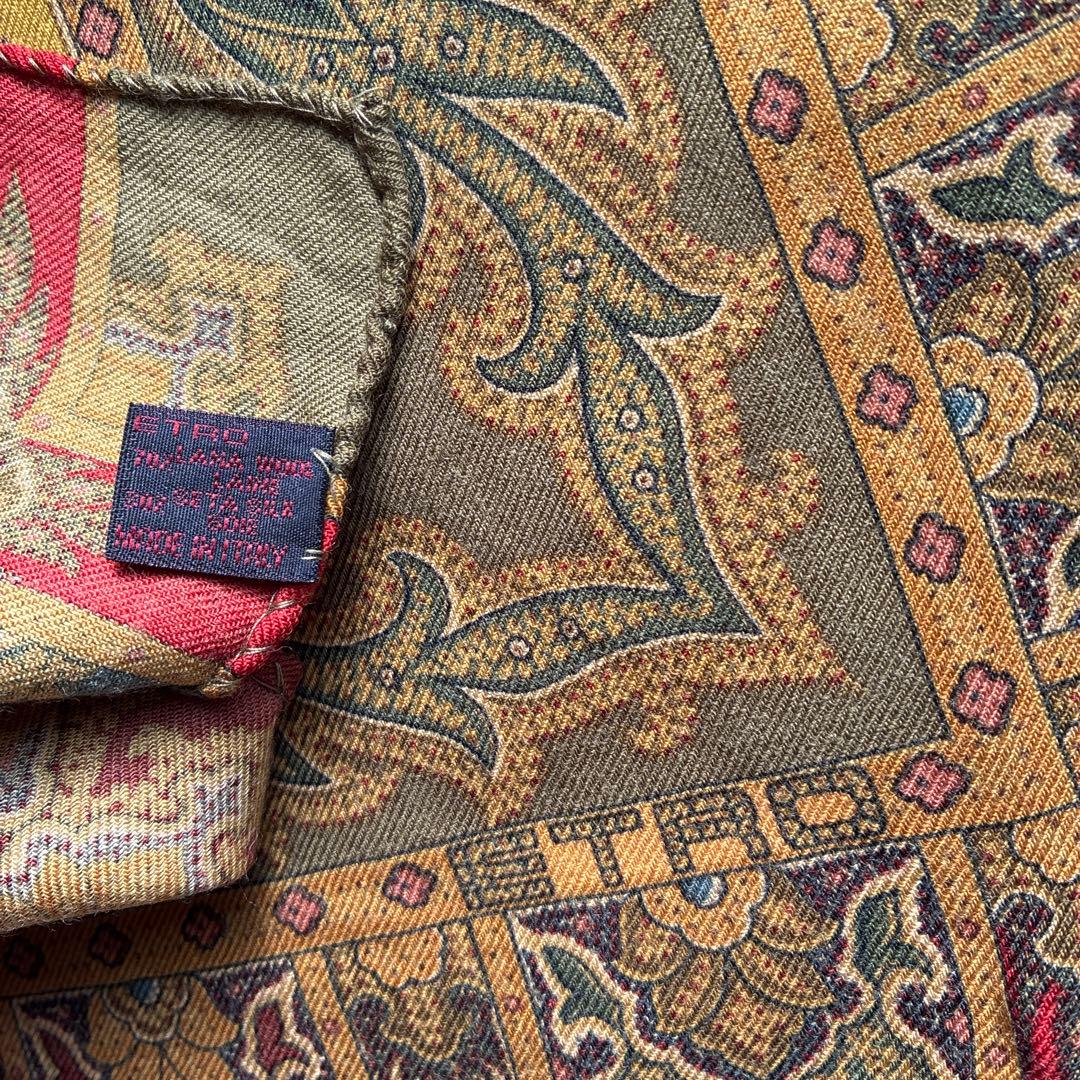 ETRO ペイズリー柄大判ストール/ショール　美品　イタリア製