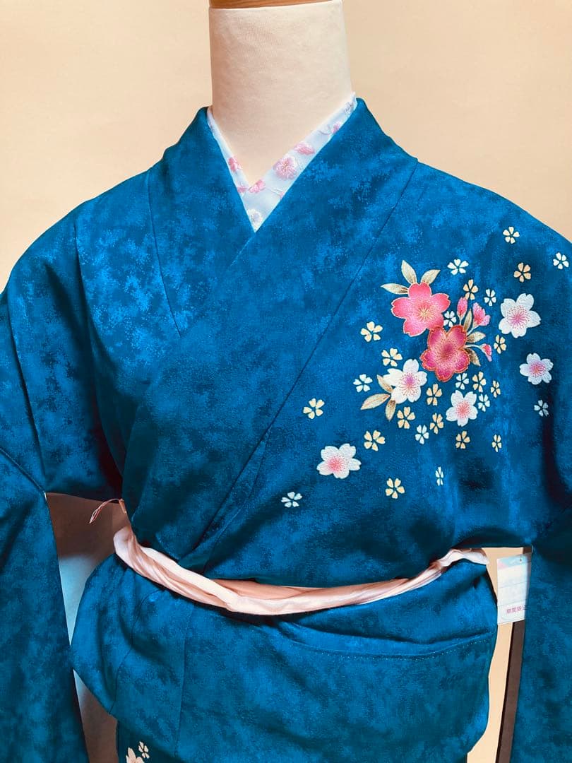 青地振袖 古典柄 振袖のみ販売 仕立て上がり振袖