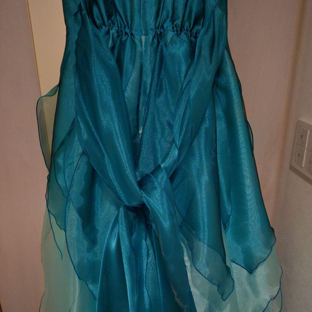 13号日本製ノン・プレステージ／緑シフォンカラードレス演奏会用