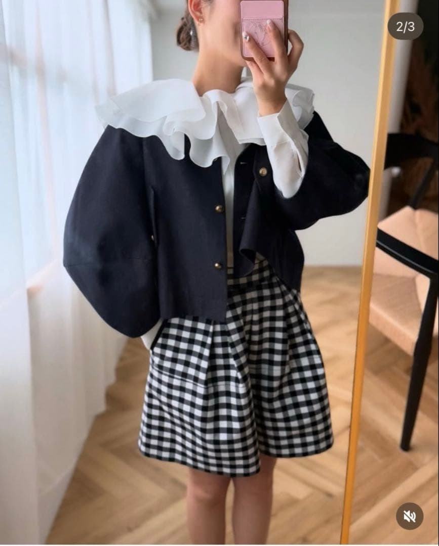 美品トレフルプラスワンデニムジャケット.スワンカーディガン