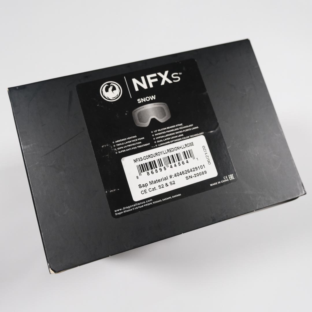 ドラゴン NFXS CORDUROY ゴーグル LUMALENS RED ION