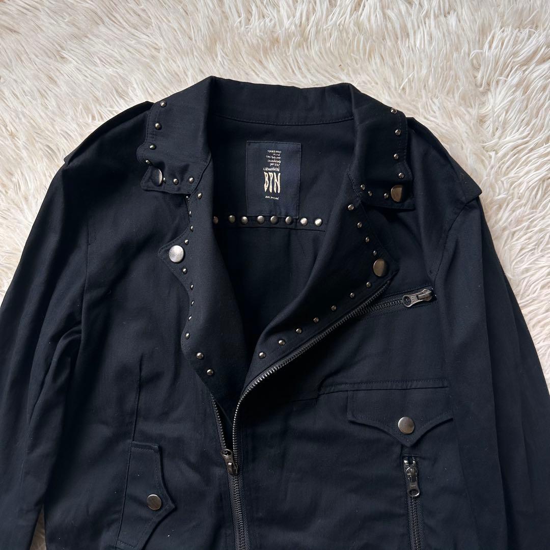 美品　ブラックピースナウ　BPN つなぎ　オーバーオール　スタッズ　y2k 黒