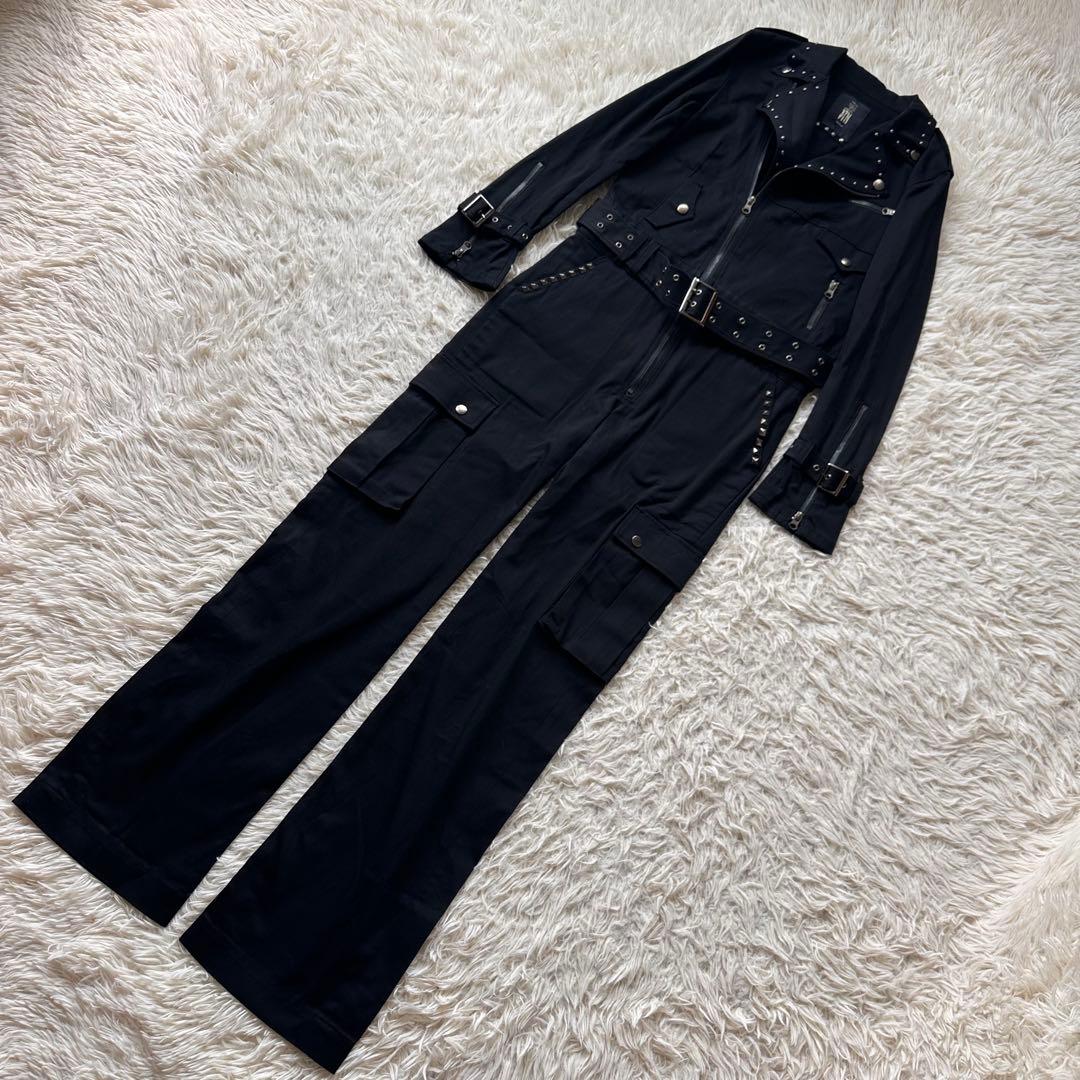 美品　ブラックピースナウ　BPN つなぎ　オーバーオール　スタッズ　y2k 黒