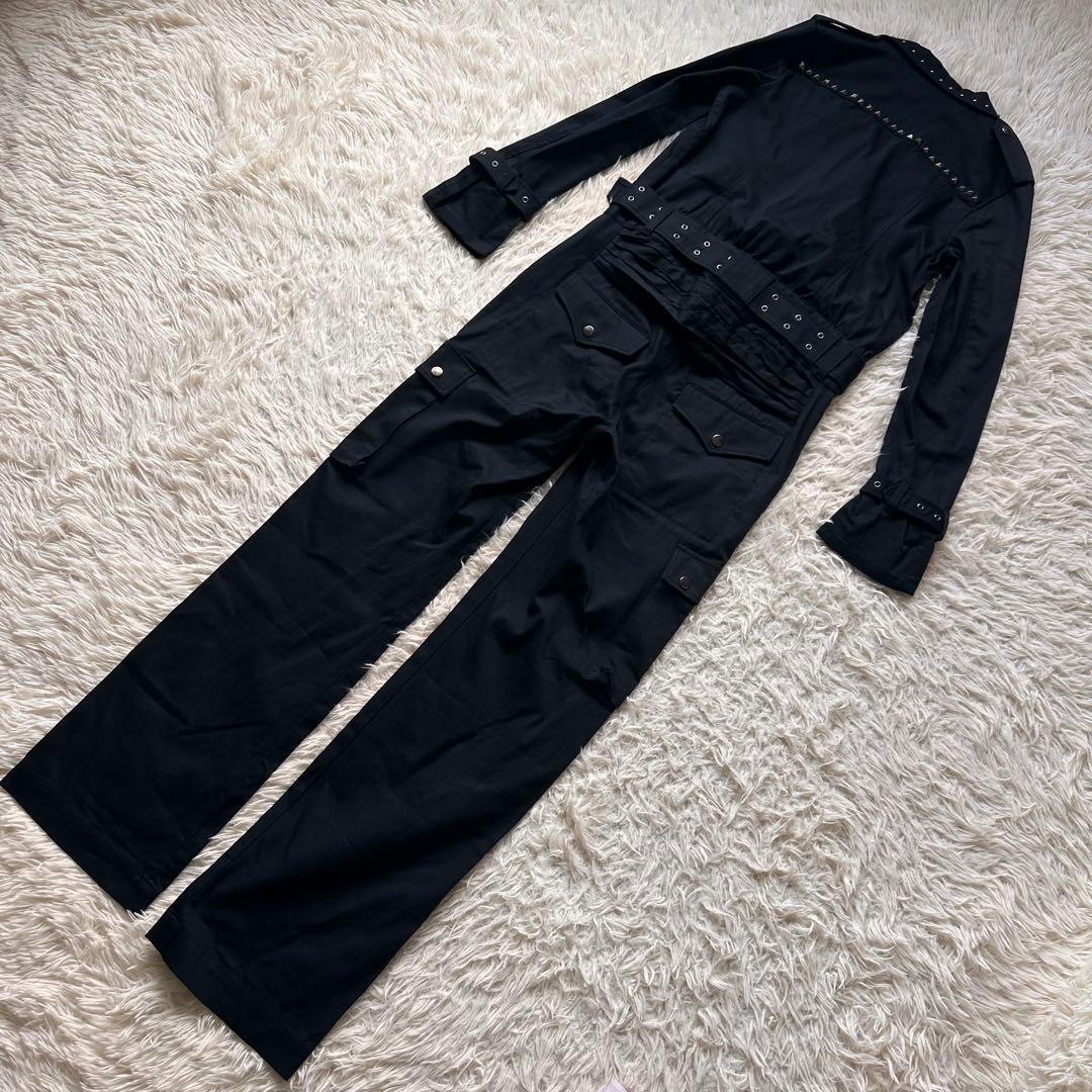 美品　ブラックピースナウ　BPN つなぎ　オーバーオール　スタッズ　y2k 黒