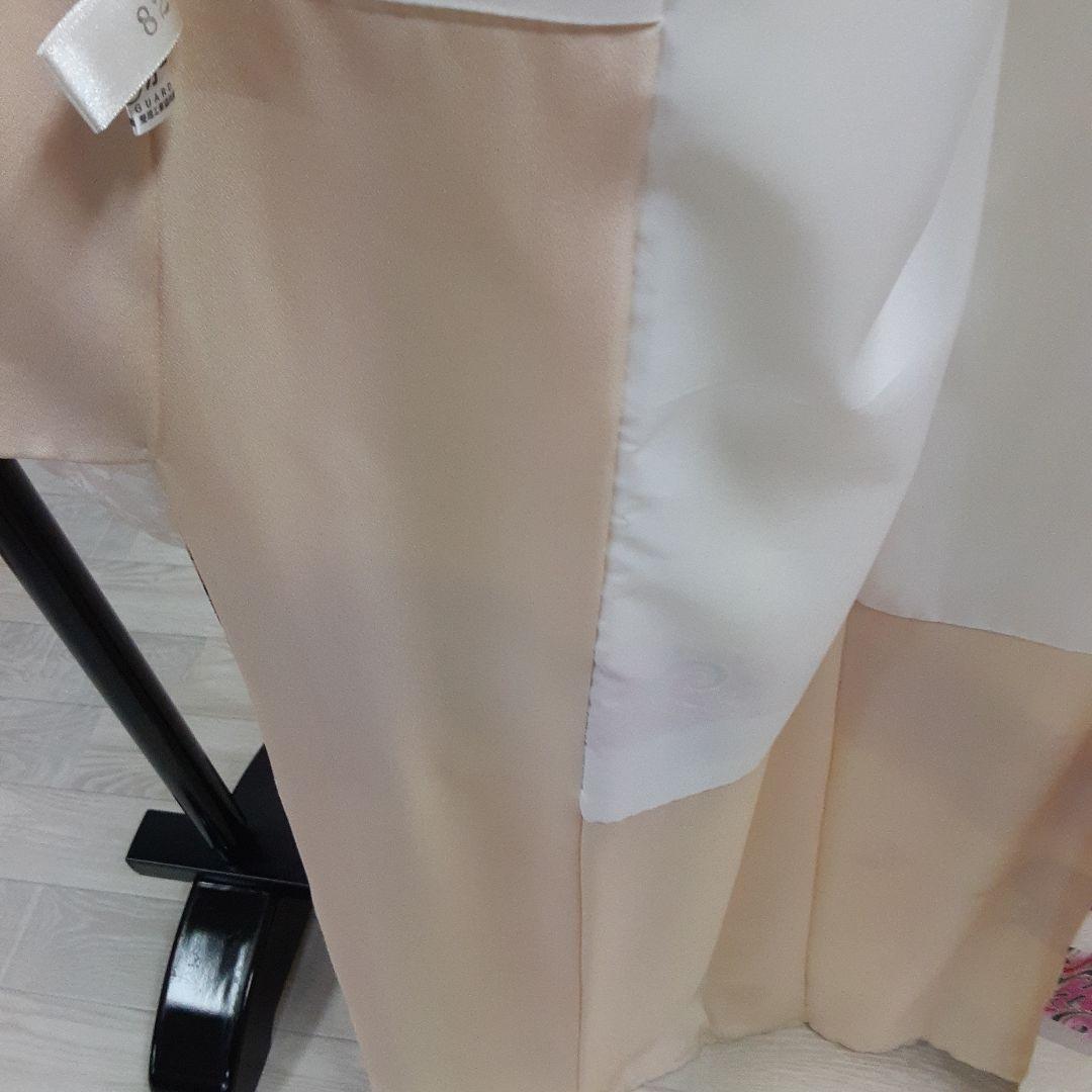 820正絹振袖 白 蝶模様160cm~