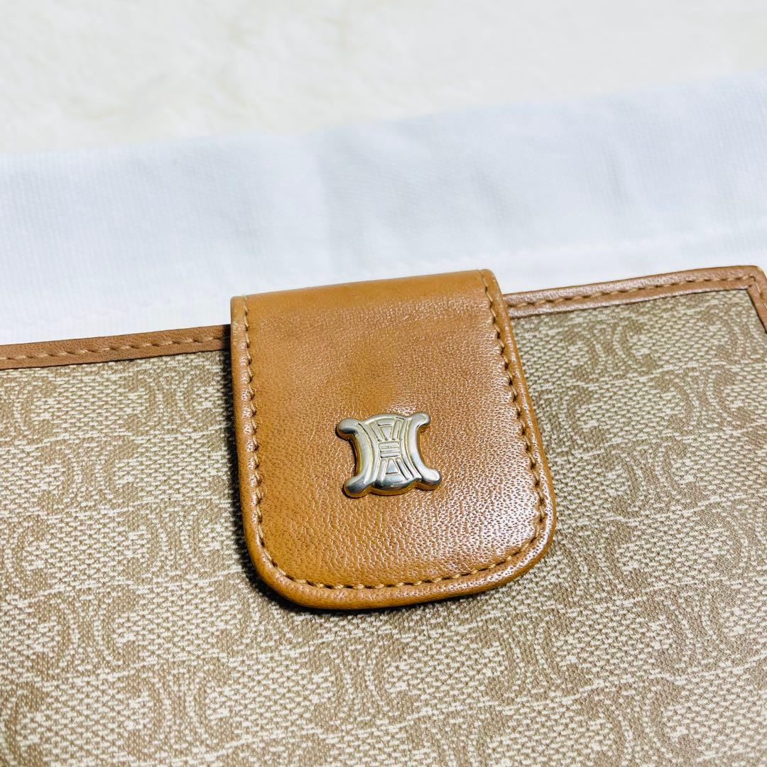 美品CELINE オールドセリーヌ 折り財布 トリオンフ マカダム　希少　がま口