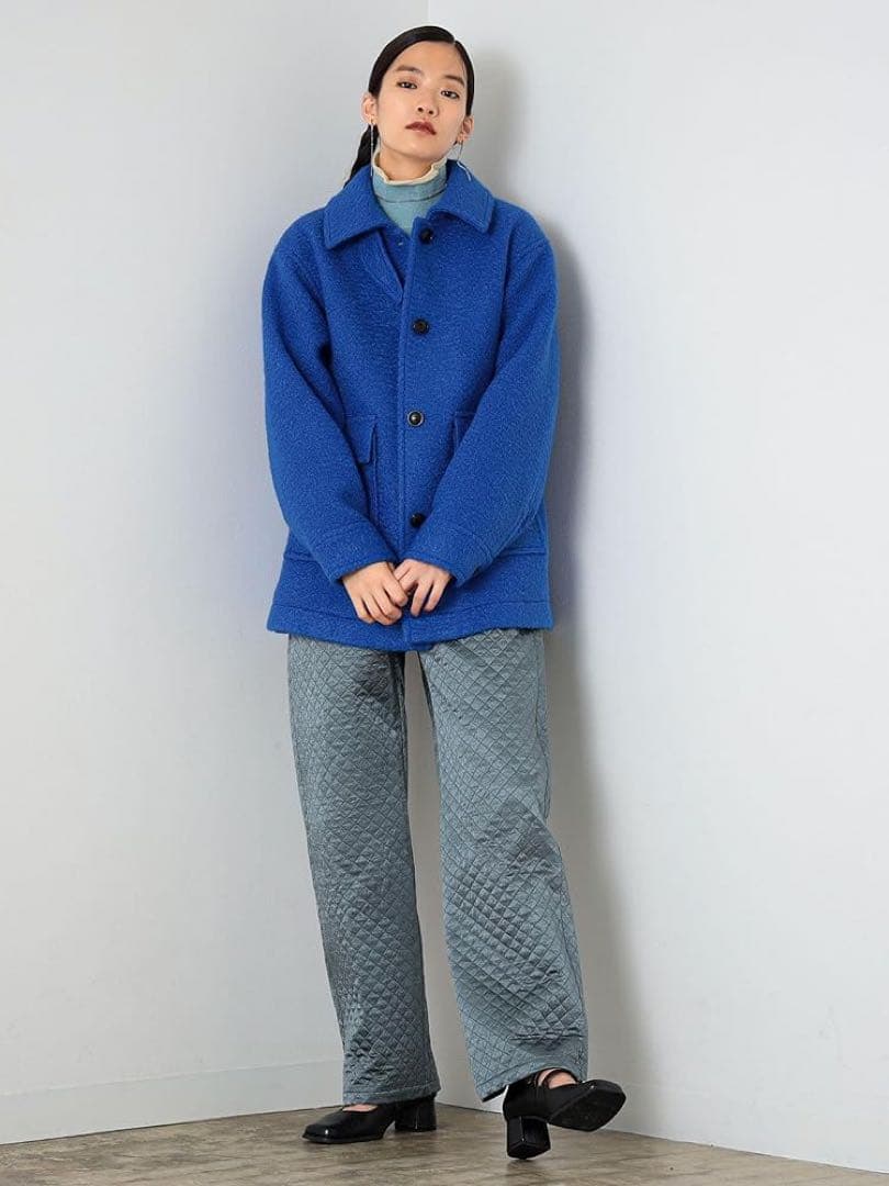 美品▲Ray BEAMS / ループ シャギー ハーフ コート