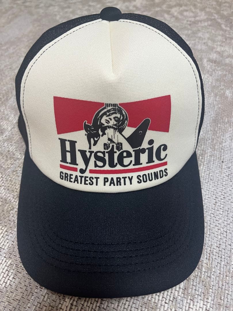 HYSTERIC GLAMOUR トラッカーキャップ ホワイト/ブラック
