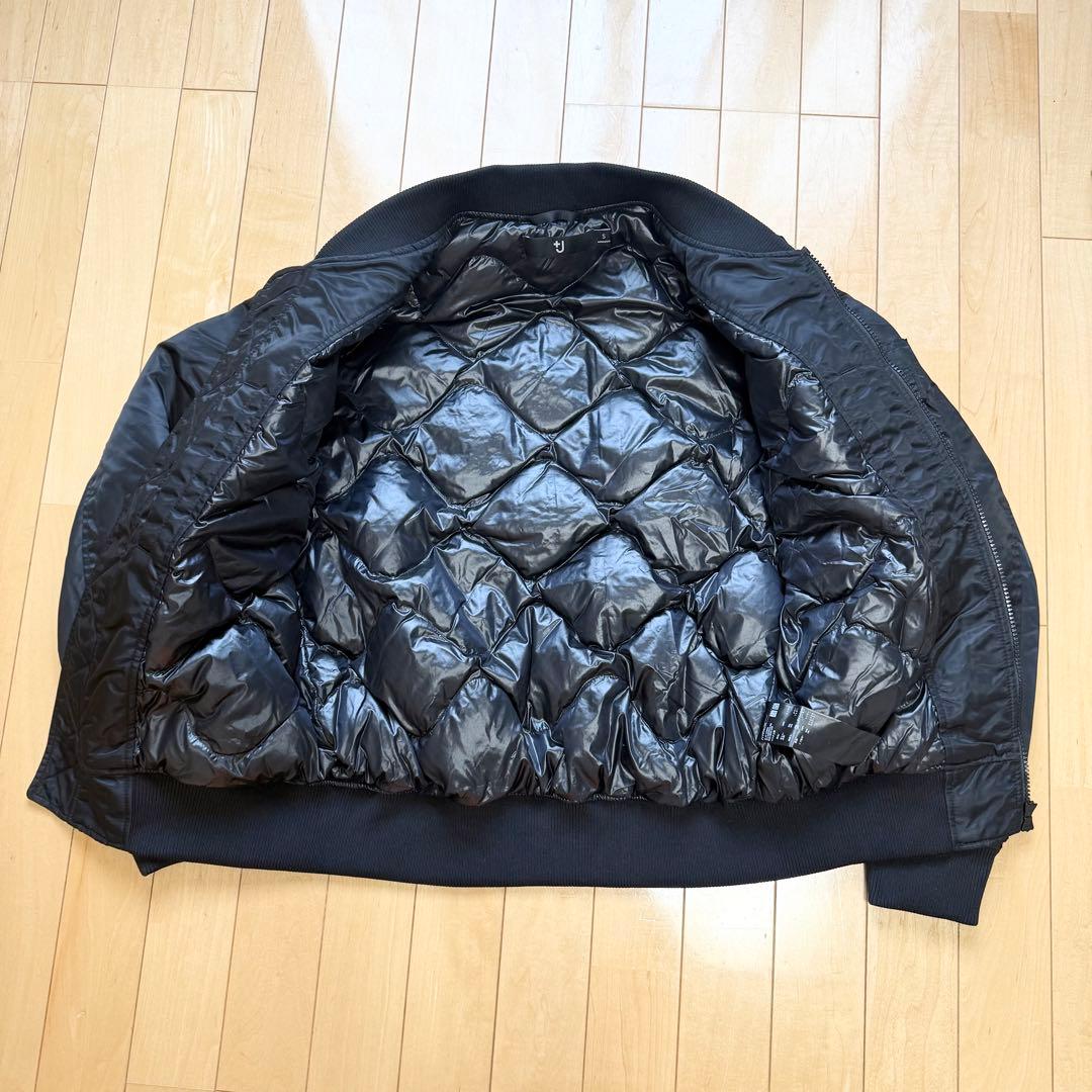 【極美品】+J プラスジェイ MA1 ダウンジャケット ハイブリッド ブラック