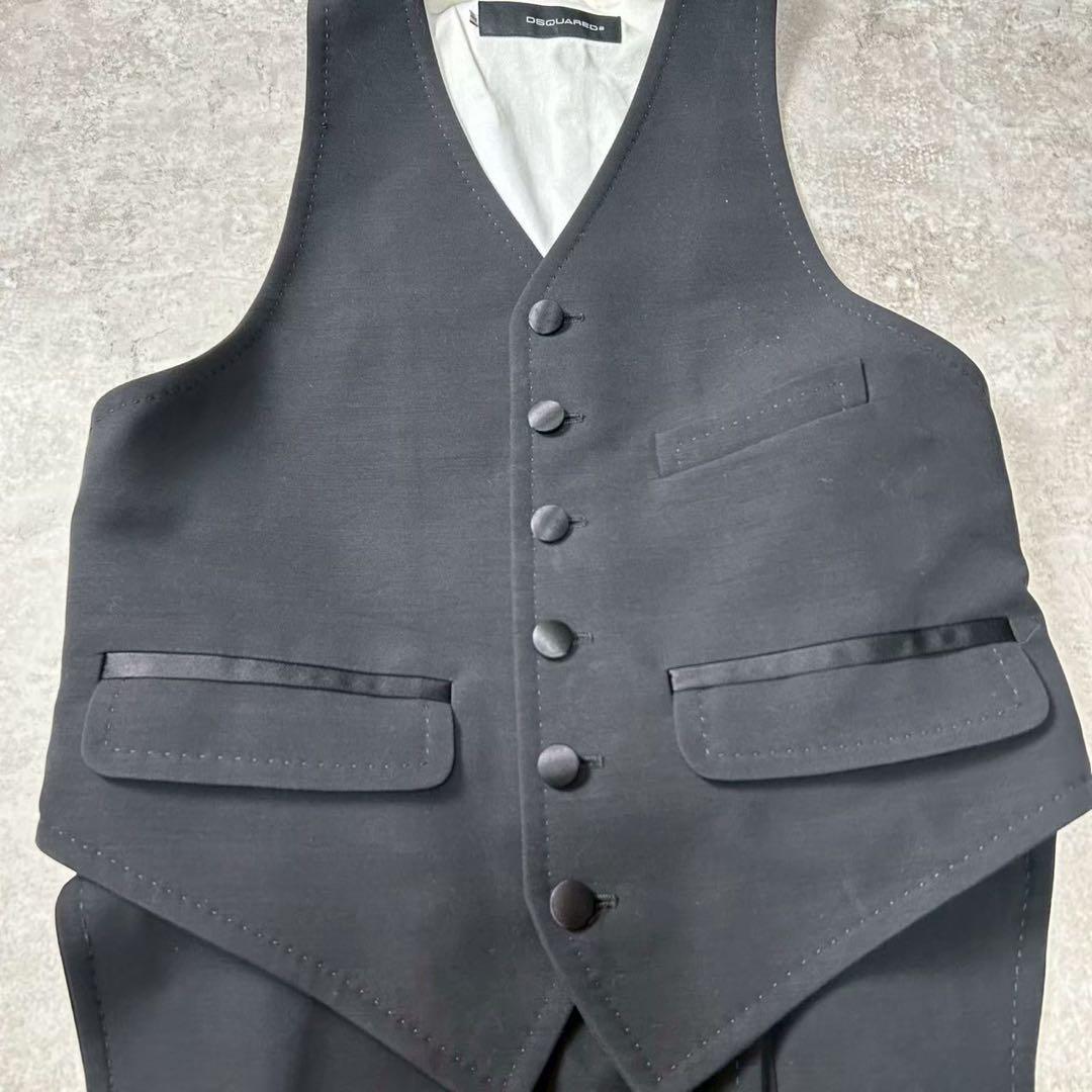 dsquared2 ロング ベスト タキシード ジレ 燕尾 ここのえ期