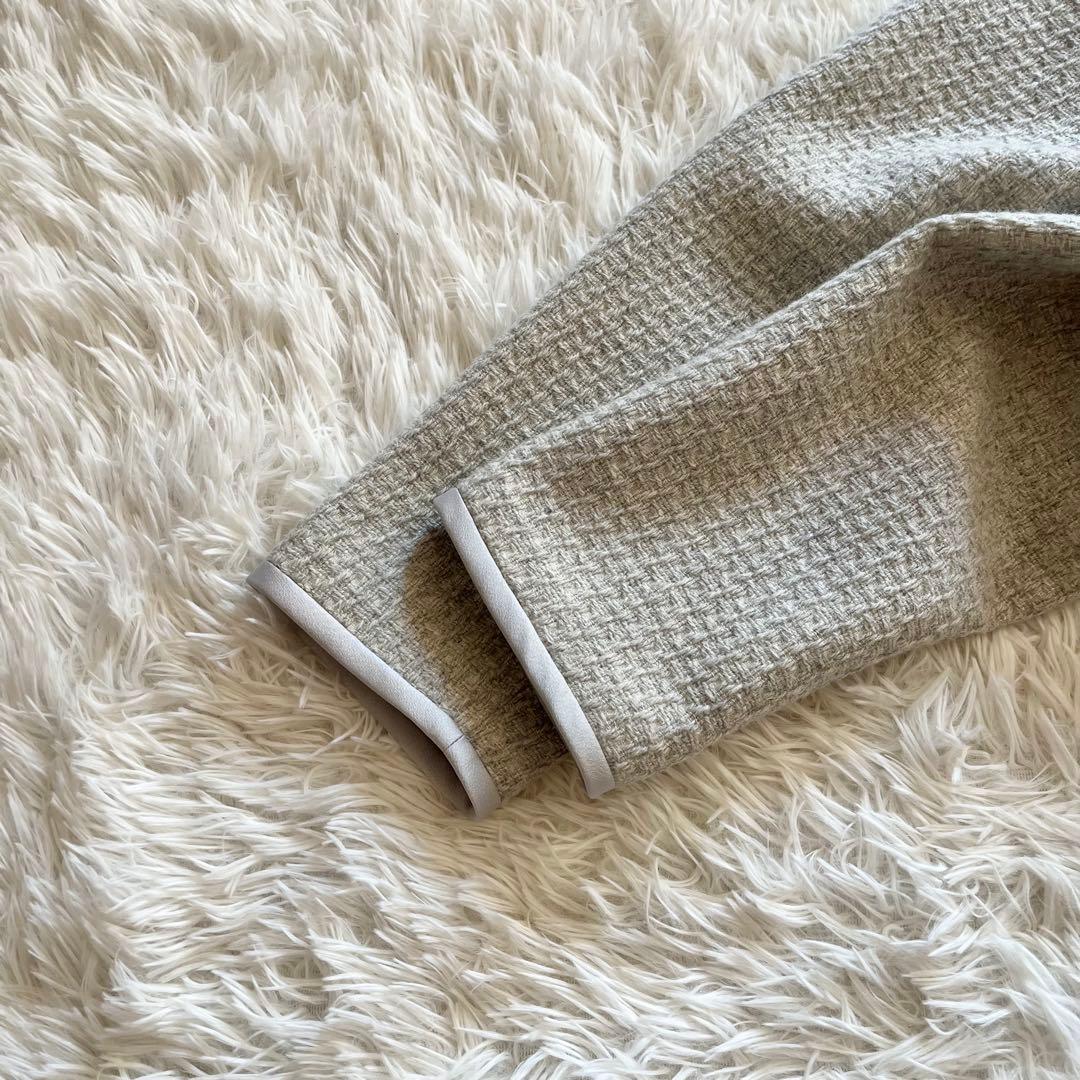 タグ付き✨ 25年モデル セオリーリュクス ツイード フーデッドブルゾン 38