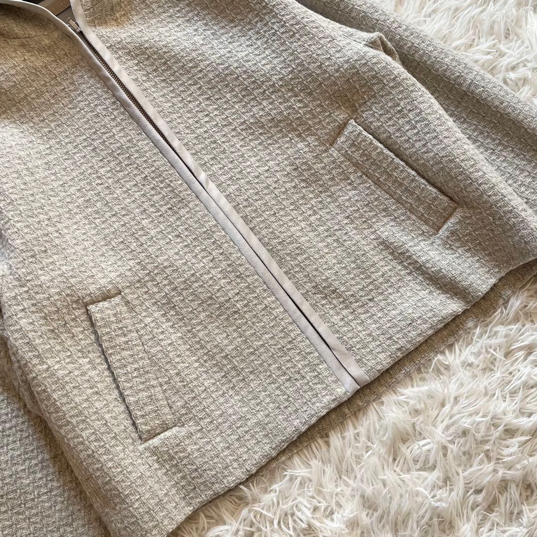 タグ付き✨ 25年モデル セオリーリュクス ツイード フーデッドブルゾン 38