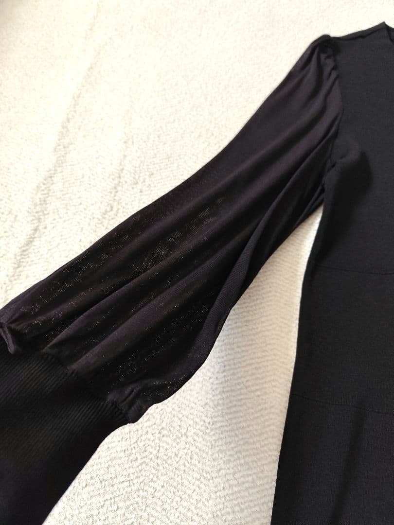 【タグ付き未使用品】SUPER BEAUTY ニット チュニック 袖パワーネット