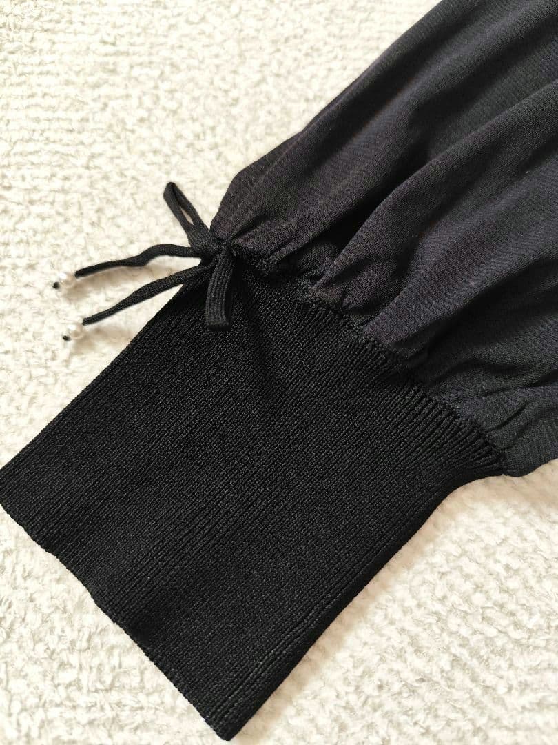 【タグ付き未使用品】SUPER BEAUTY ニット チュニック 袖パワーネット