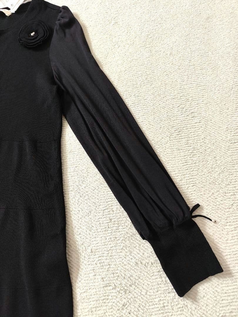 【タグ付き未使用品】SUPER BEAUTY ニット チュニック 袖パワーネット