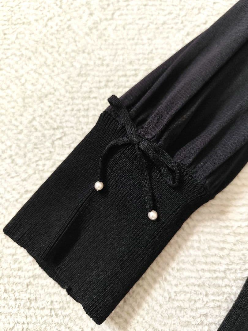 【タグ付き未使用品】SUPER BEAUTY ニット チュニック 袖パワーネット