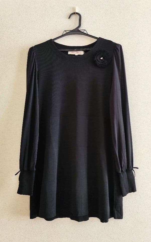 【タグ付き未使用品】SUPER BEAUTY ニット チュニック 袖パワーネット