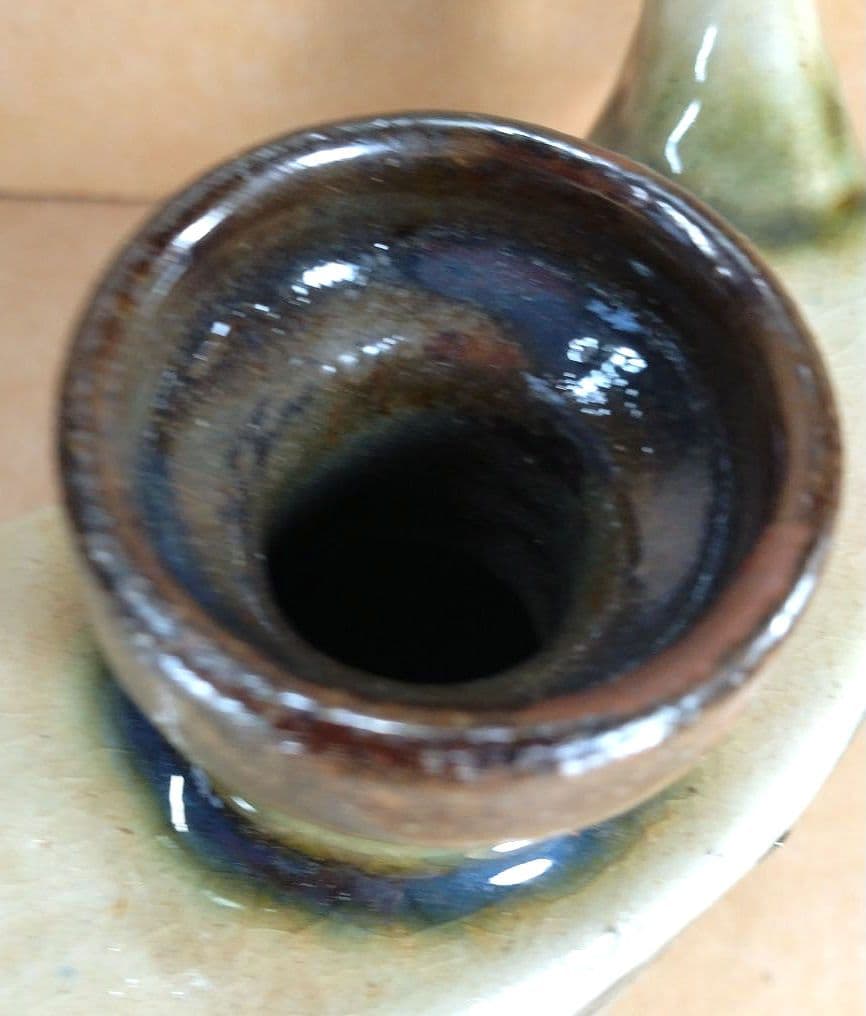 【本物保証】金城次郎 抱瓶(魚紋抱瓶）共箱 栞 人間国宝 美品 壷屋焼 やちむん