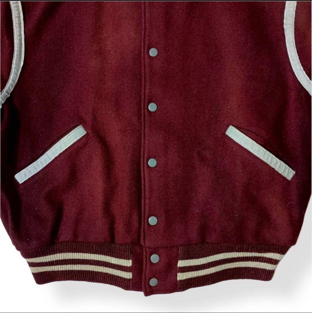 50s-60sBUTWIN スタジャン バーガンディ USA製 46 XL相当