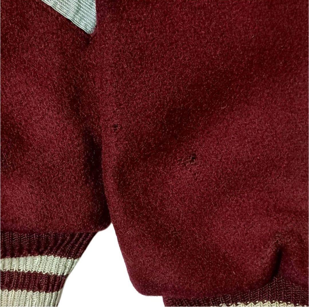 50s-60sBUTWIN スタジャン バーガンディ USA製 46 XL相当