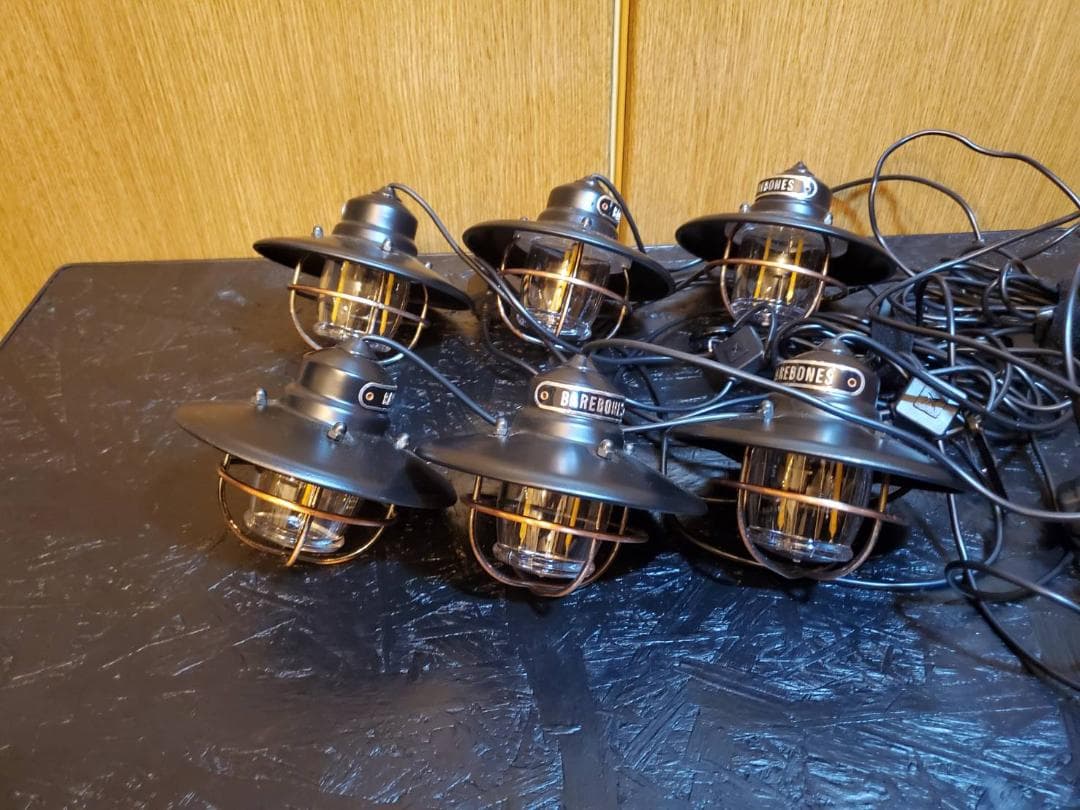ベアボーンズ　エジソンストリングライト　３連　LED　ランタン　２個セット