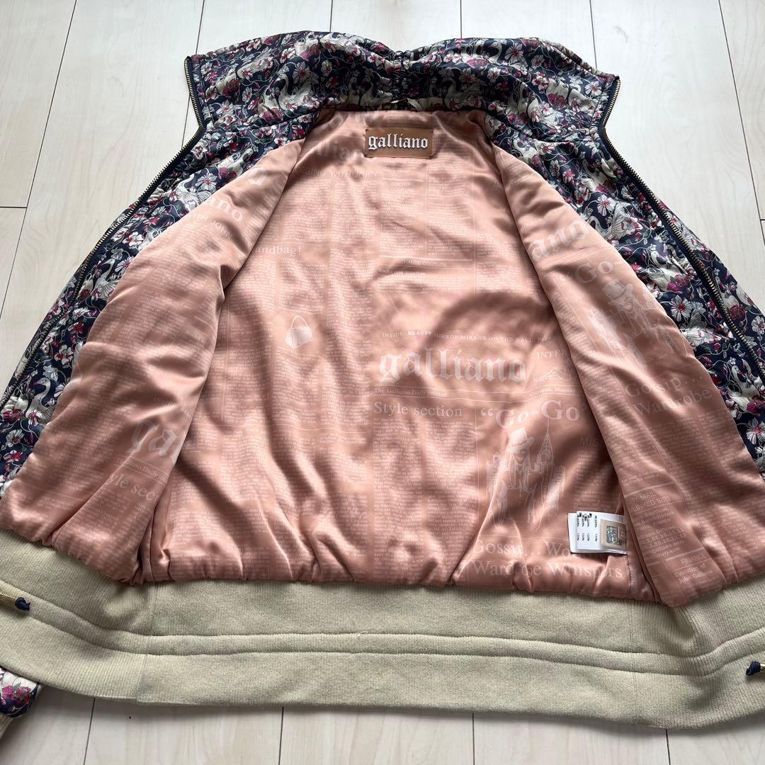 galliano ジョンガリアーノ 花柄 中綿ジャケット 42