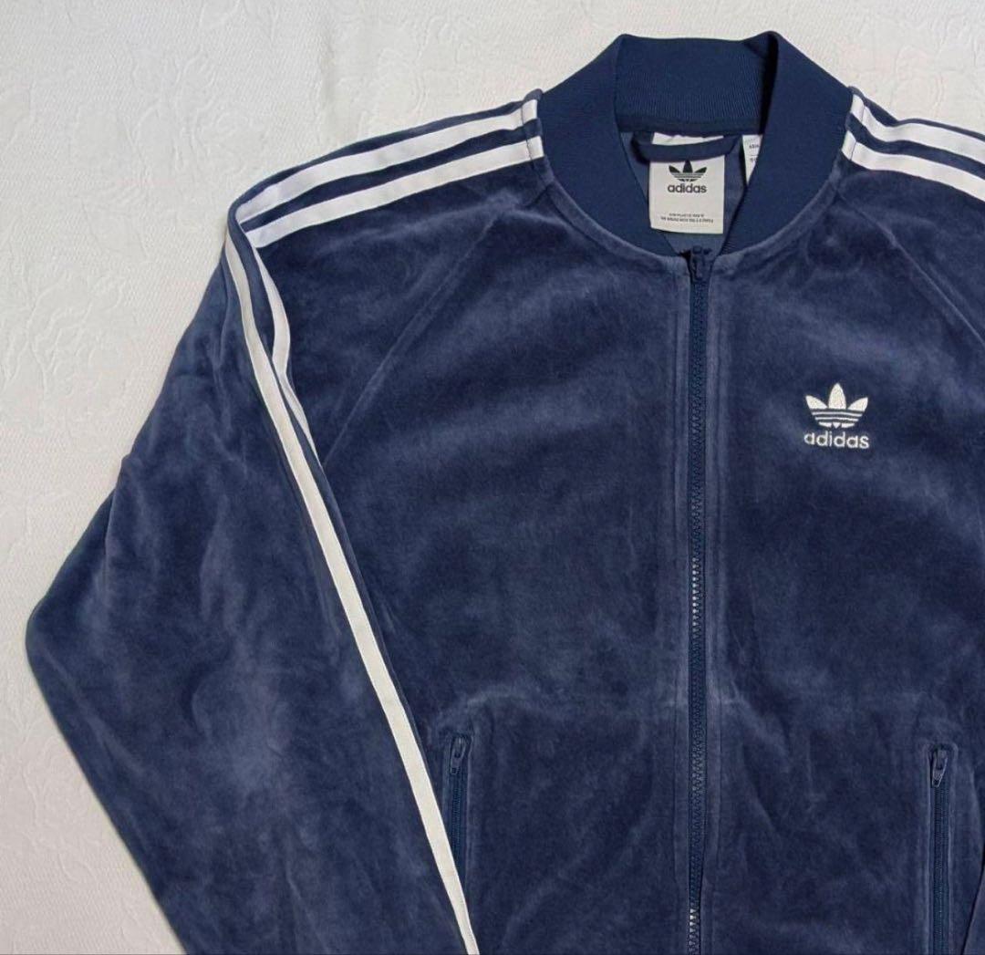 わ*こ様 adidas アディダス ベロア トラックジャケット ジャージ トレフ