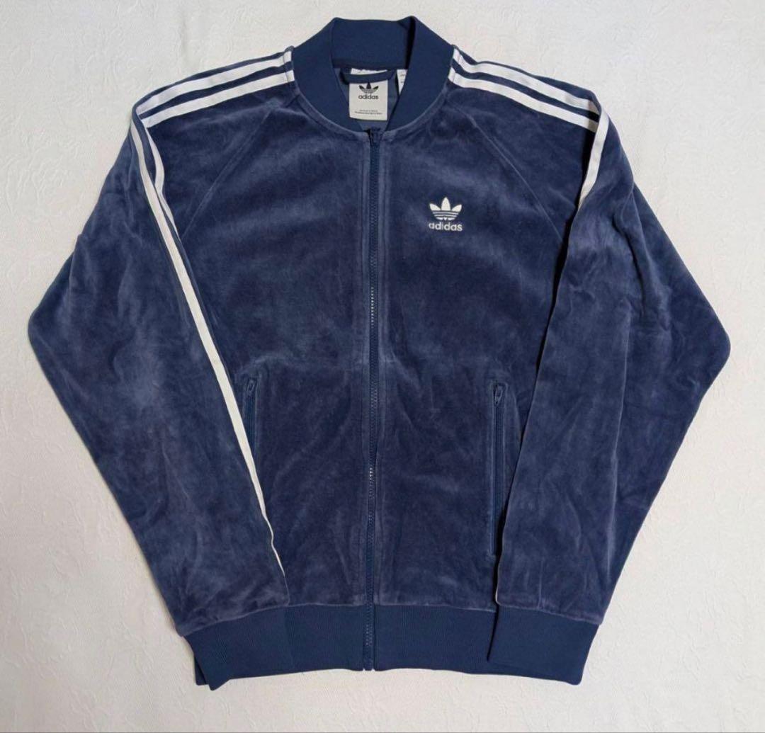 わ*こ様 adidas アディダス ベロア トラックジャケット ジャージ トレフ