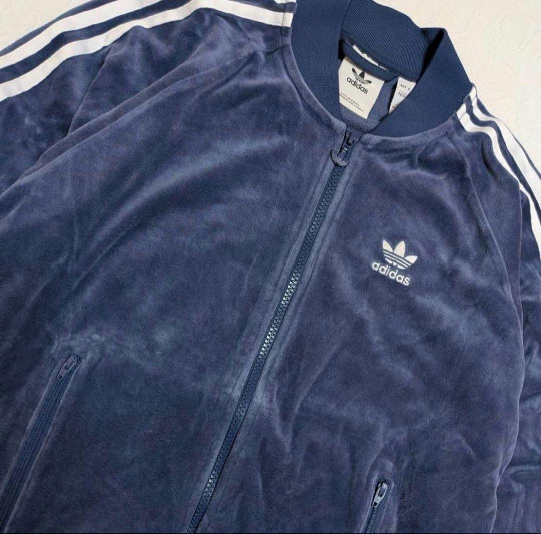 わ*こ様 adidas アディダス ベロア トラックジャケット ジャージ トレフ