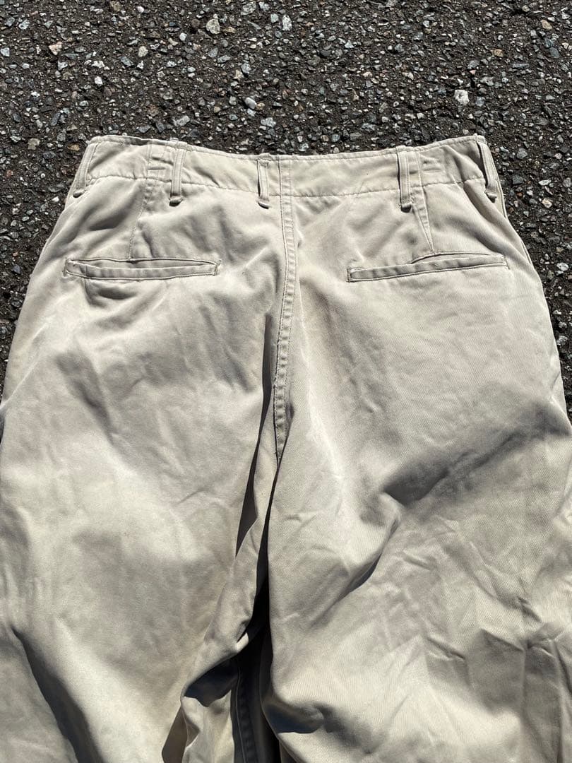 40's~ 45khaki us army チノトラウザーズ チノパン