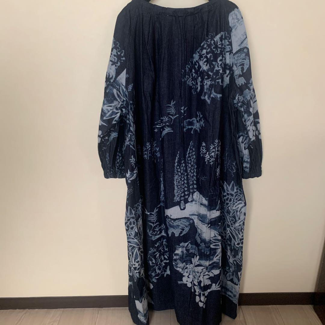 新品未使用　４５R インディゴ　ワンピース