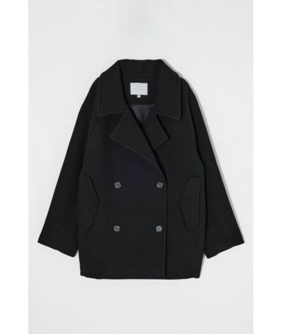 MOUSSY DOUBLE BREASTED MID コート　ブラック　2