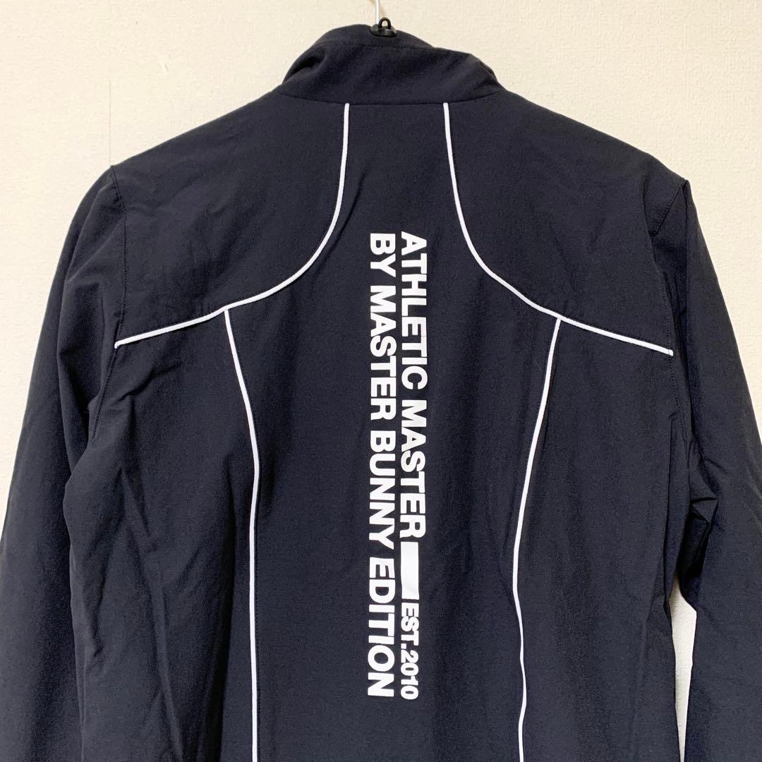 マスターバニーエディションMBE ブラック ロゴラインブルゾン　ゴルフジャケット