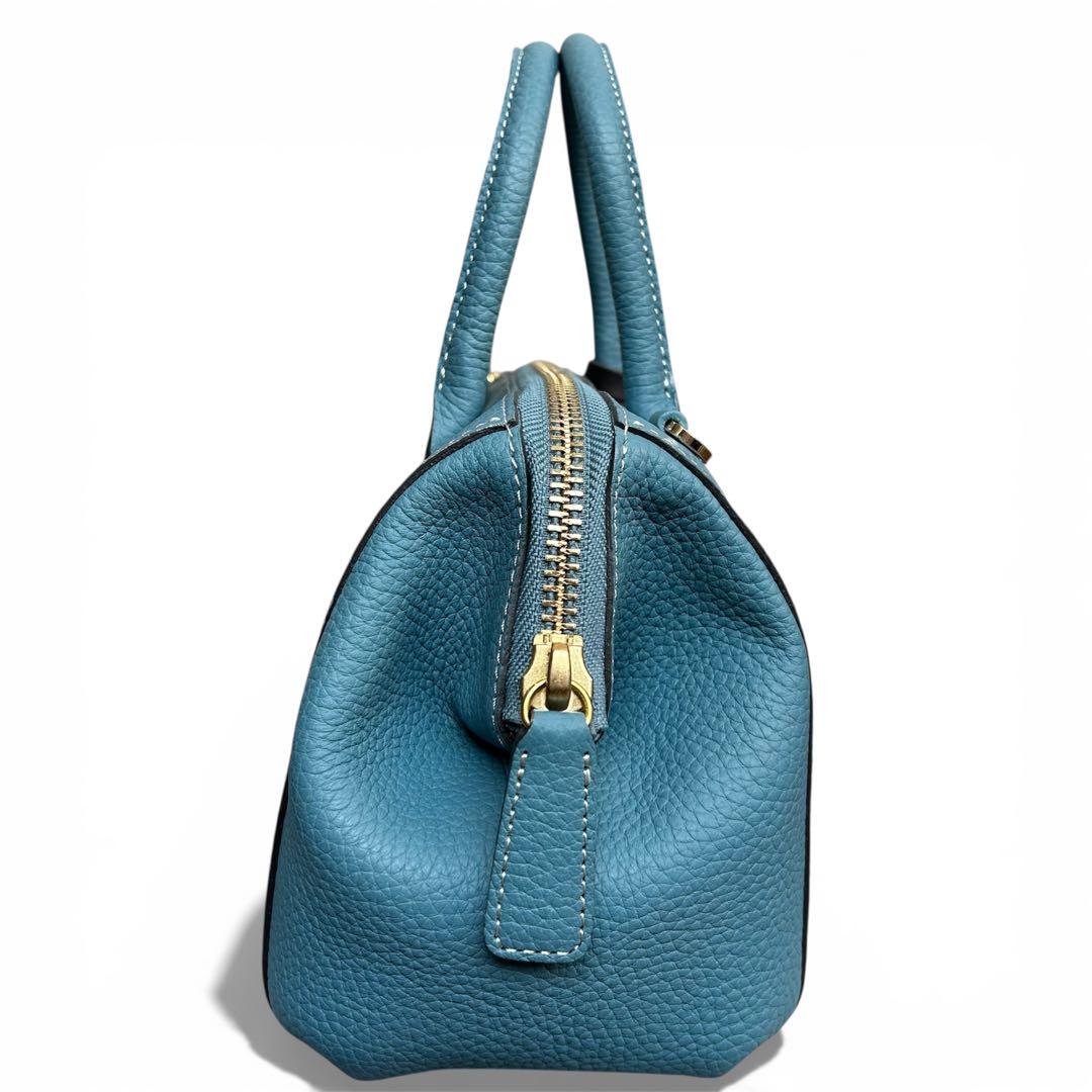 極美品✨ ペレボルサ 2wayハンドバッグ ター 本革 シュリンクレザー