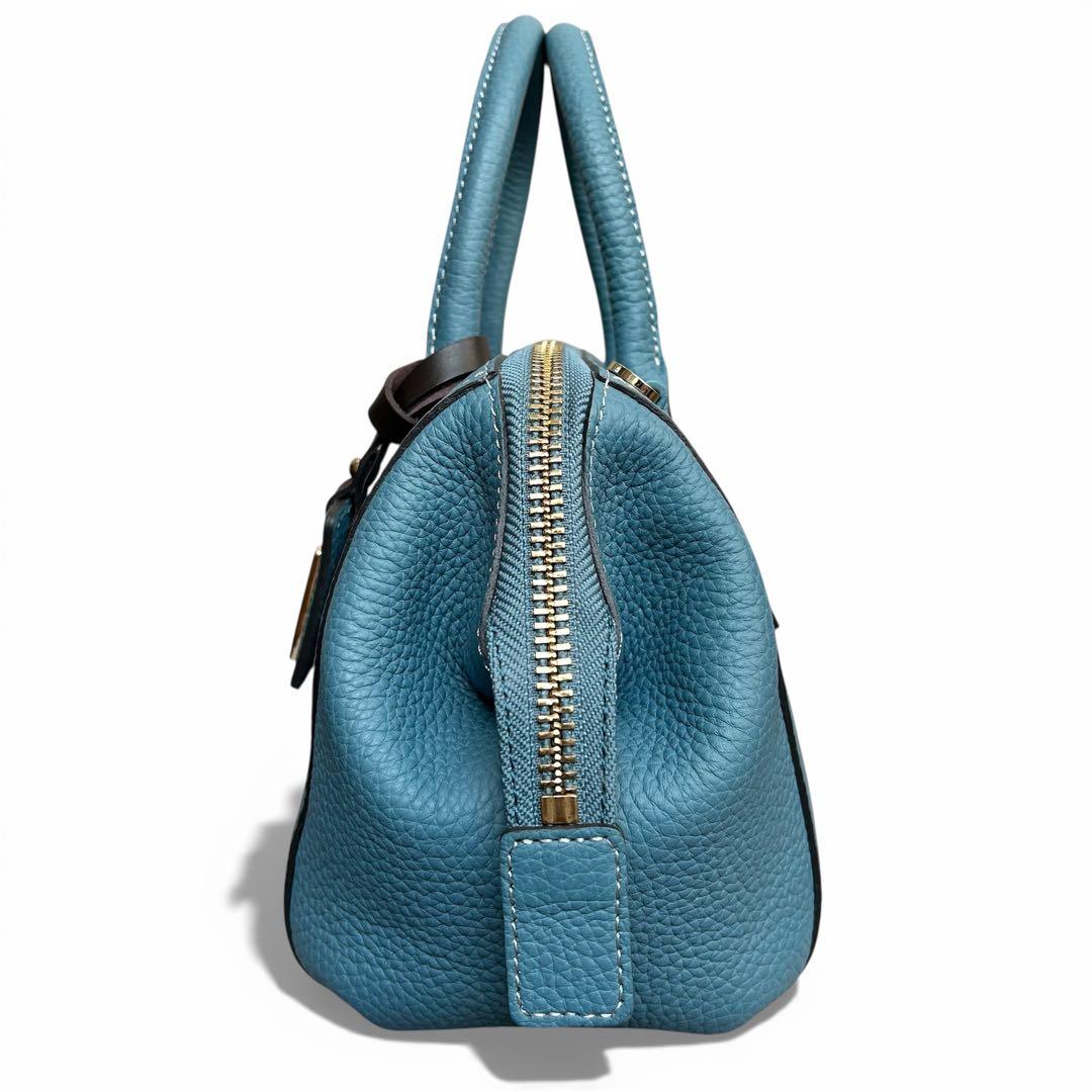 極美品✨ ペレボルサ 2wayハンドバッグ ター 本革 シュリンクレザー