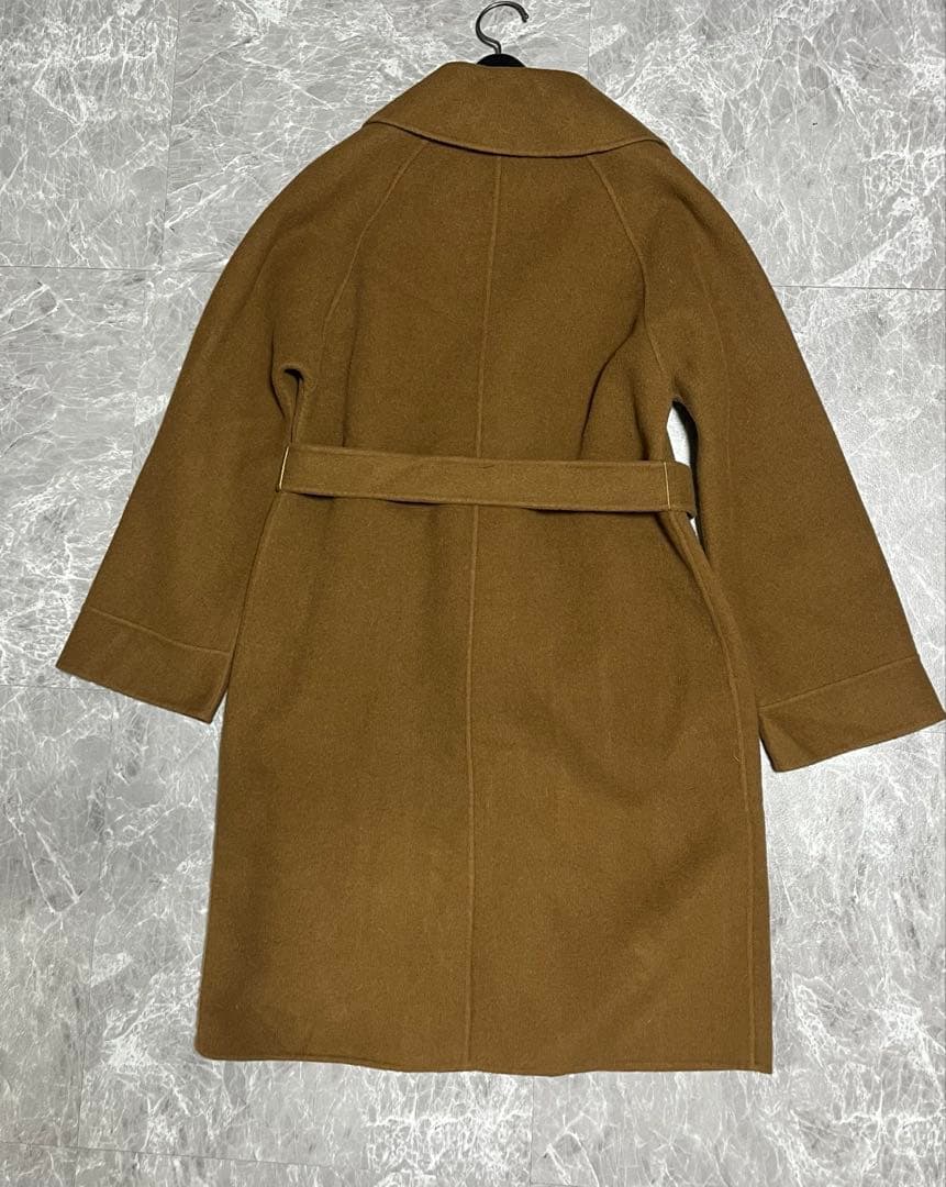 美品ドゥクラッセカシミヤ混ウールリバー／チェスターコート