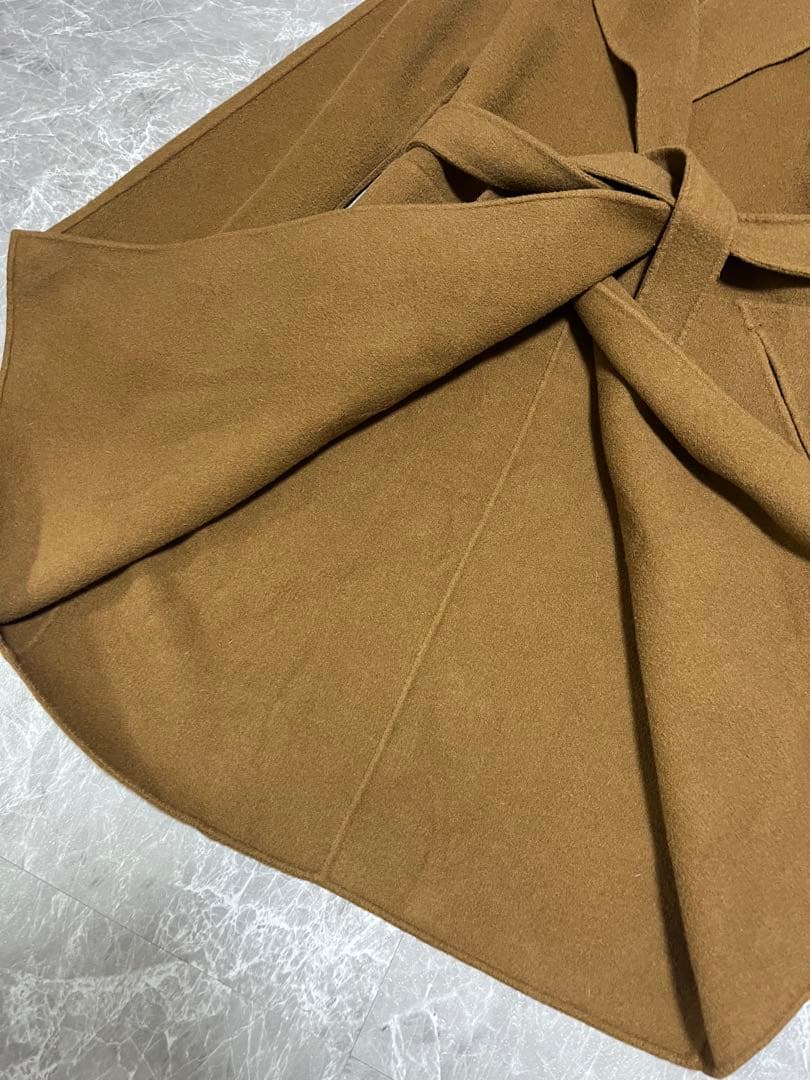 美品ドゥクラッセカシミヤ混ウールリバー／チェスターコート