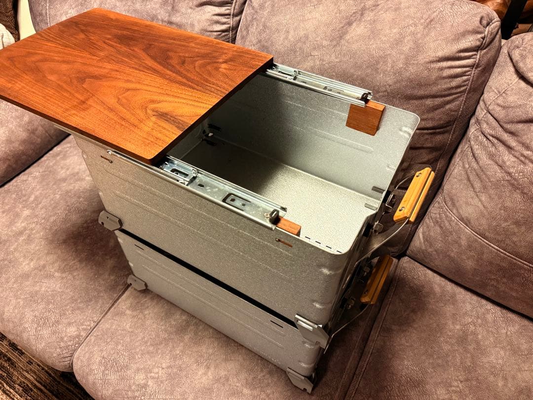 スノーピーク　シェルフコンテナ25 2段、脱着天板セット　特注