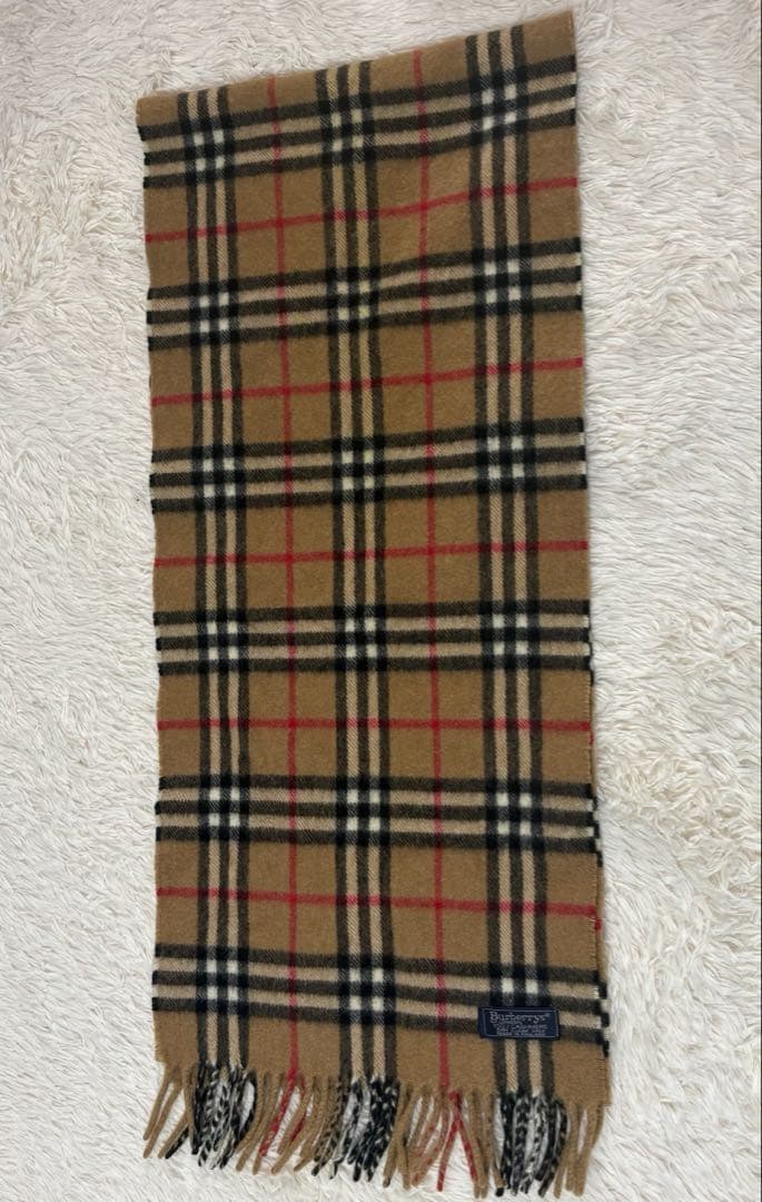 Burberrys カシミア100% マフラー ノバチェック　ベージュ
